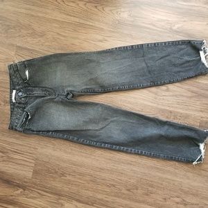 SO High Rise Straight Leg Mom Style Black Jeans Size 1